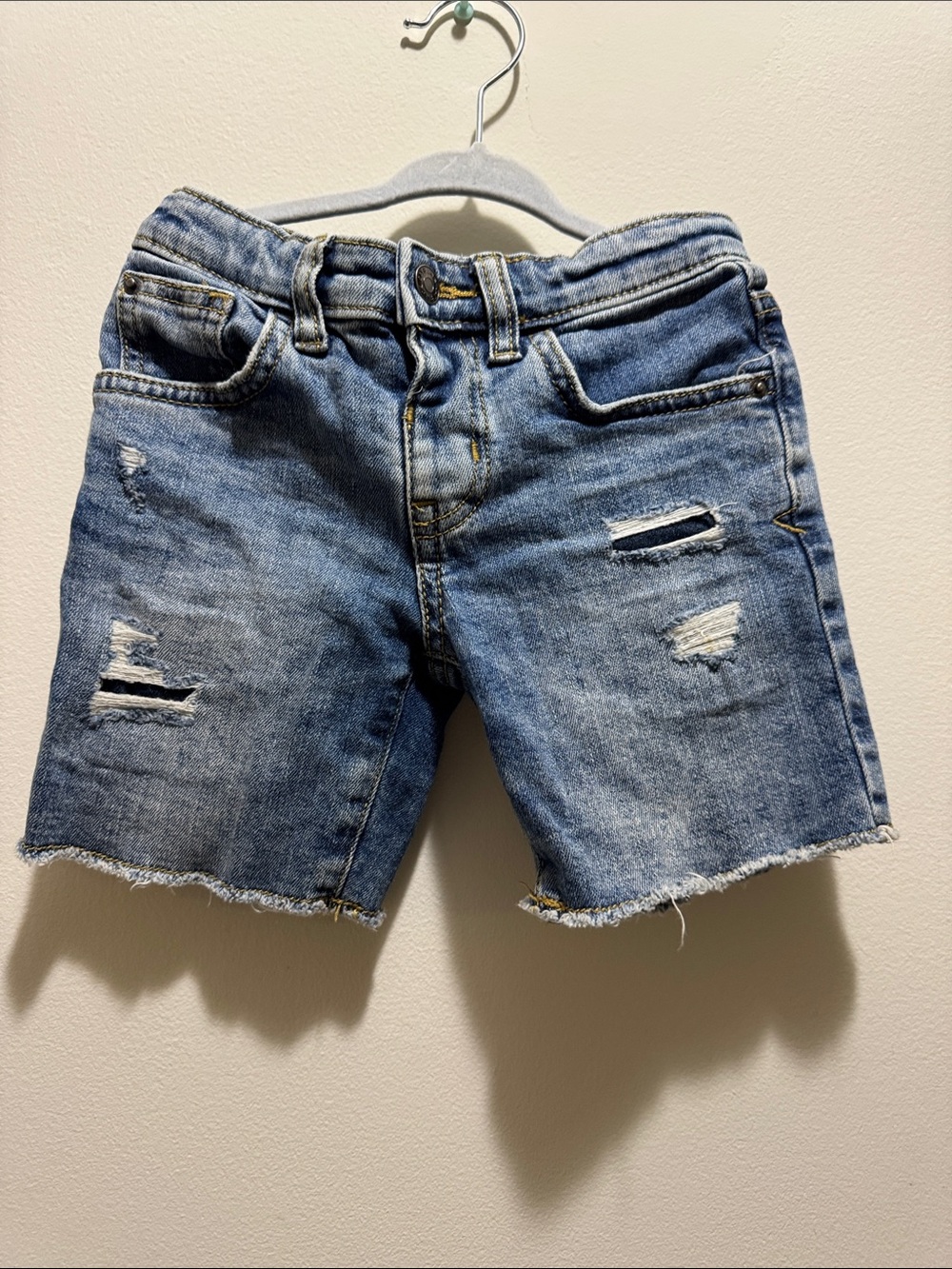 Cat & Jack Distressed Denim Jean Shorts - Blue